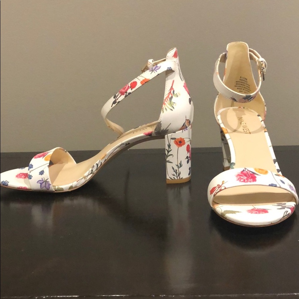 Floral Block Heels